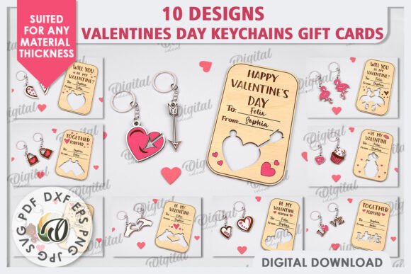 Valentine Gift Card Laser Cut Bundle