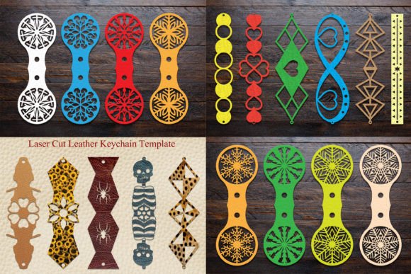 Laser Cut Leather Keychain SVG Bundle