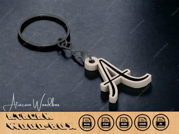 Alphabet Laser-Cut Keychain Bundle