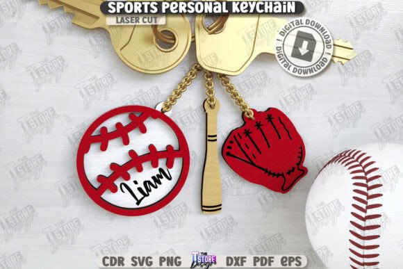 Personalized Sport Keychain Laser Cut Files