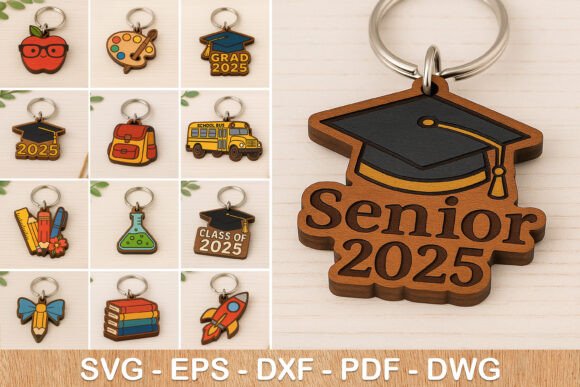Graduation Keychains Design Bundle
