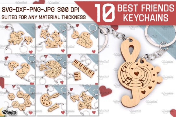 Laser Cut Keychain Design Bundle