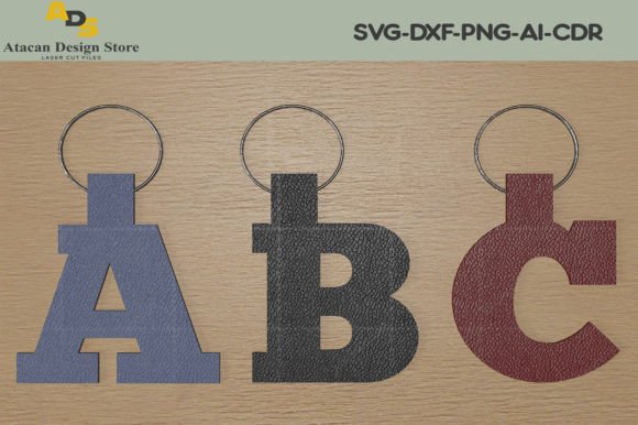 Leather Letter Key Fob SVG Kit