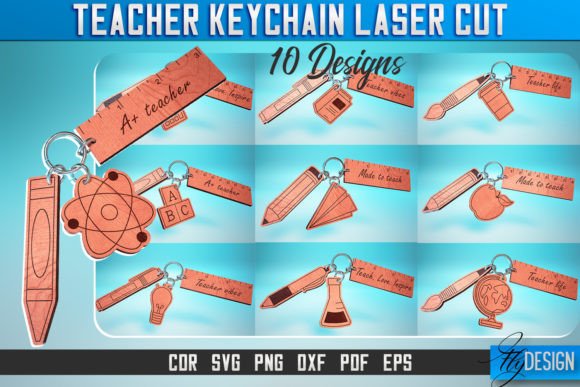 Keychain Laser Cut SVG Bundle