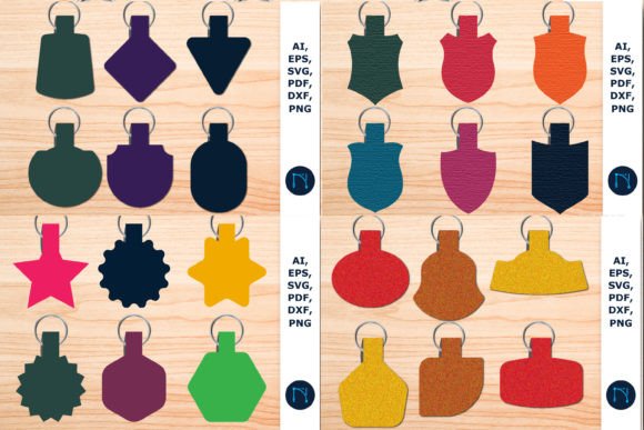 Layered Key Fob & Keychain SVG Template Bundle