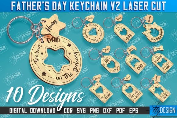 Father’s Day Laser Keychain Bundle