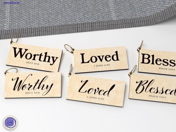 God's Promise Key Chain SVG Laser Cut Design