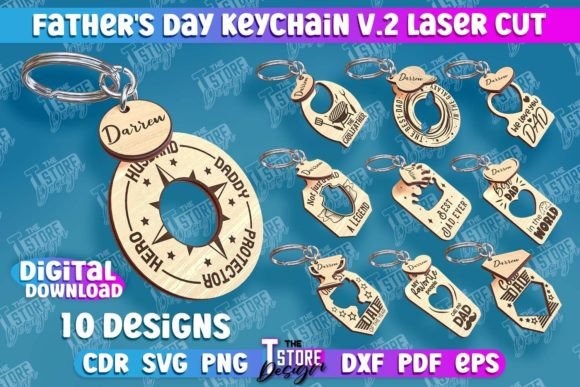 Keychain Laser Cut Bundle — CNC & Laser-Ready Files