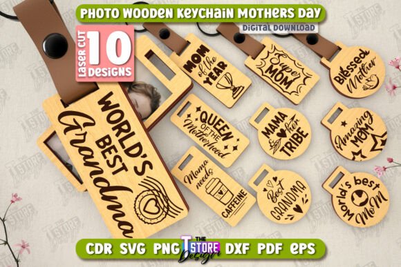 Mother's Day Keychain Bundle CNC Files