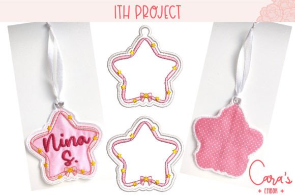 Star Tag ITH Machine Embroidery Design