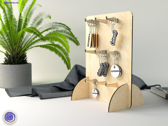Keychain Display Stand Laser-Cut Vector Files