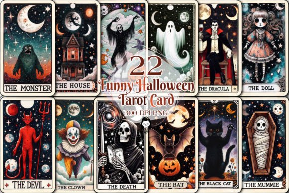 Halloween Tarot Card Sublimation Set