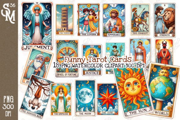 Humorous Tarot Clipart Collection