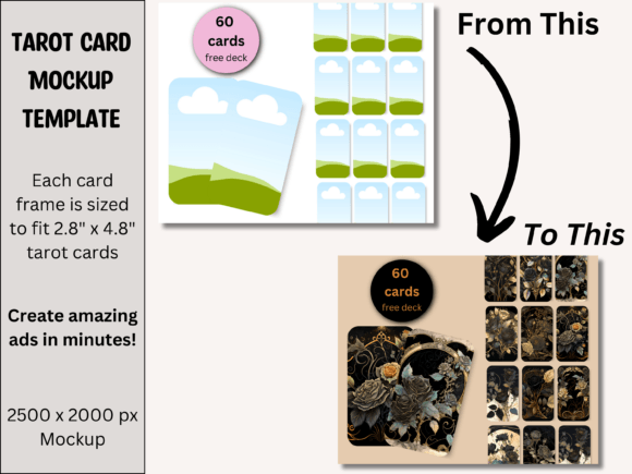 Tarot Card Mockup Template for Canva