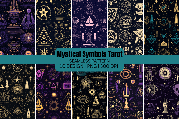 Mystical Symbols Tarot Pattern Set