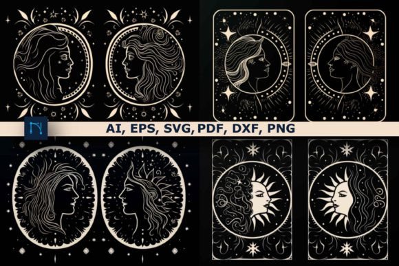 Celestial Tarot Design SVG Collection