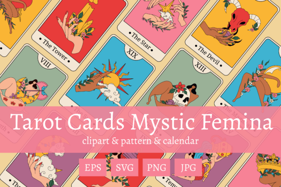 Mystic Femina Tarot & Clipart Set