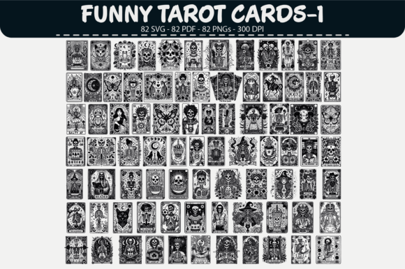 Funny Gothic Tarot Illustrations