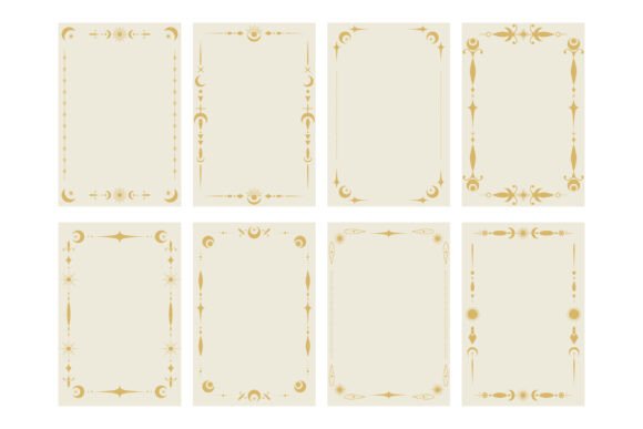 Celestial Boho Frame Tarot Templates