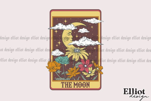 Moon Tarot Card Digital Art File