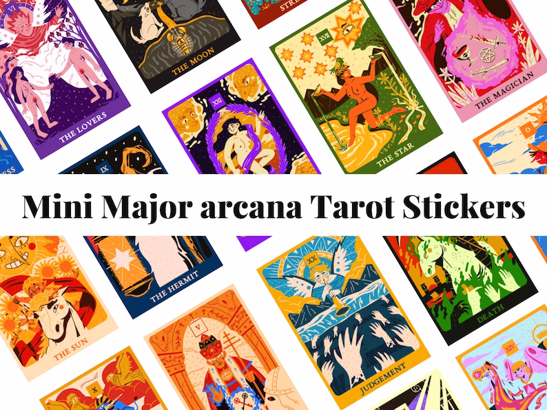 Mini Tarot Major Arcana Sticker Set