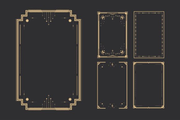 Mystic Tarot Card Frame Templates