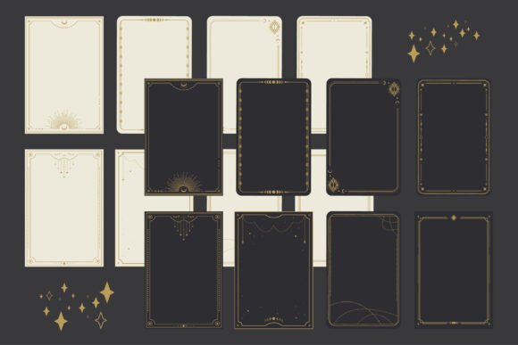 Esoteric Tarot Card Frame Templates