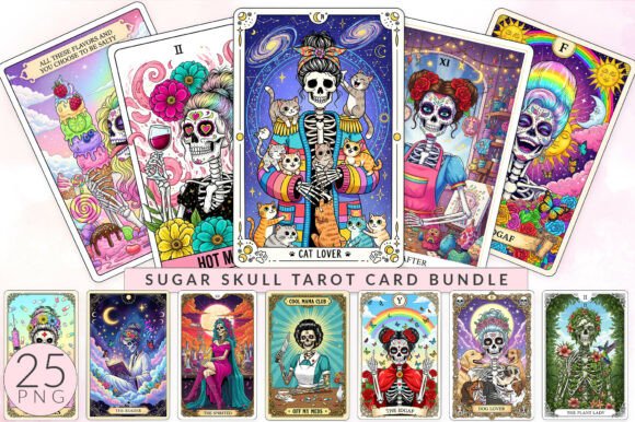Sugar Skull Tarot Card Set