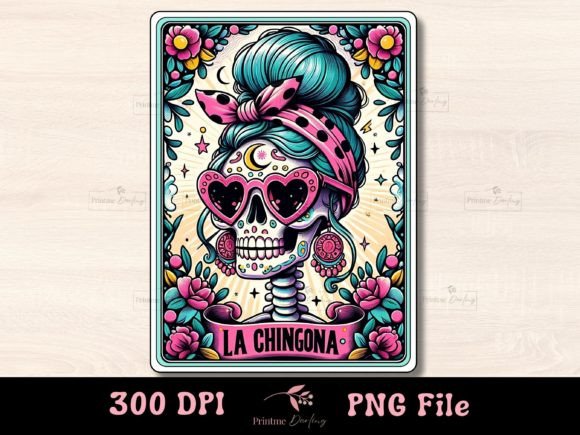 Colorful Mexican Skeleton Card Art