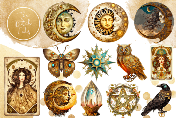 Victorian Mystical Clipart Collection