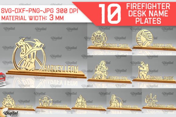 Firefighter Name Plate SVG Bundle