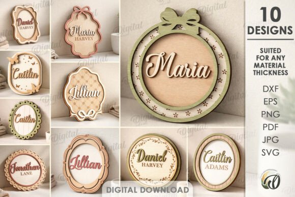 Personalized Name Plaques Laser Bundle