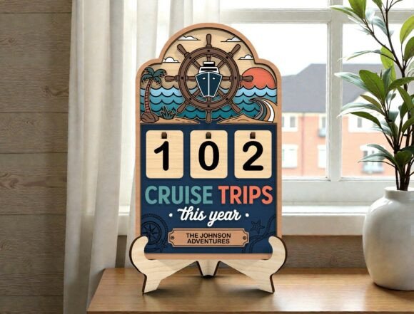 Personalized Cruise Trips Counter Sign SVG