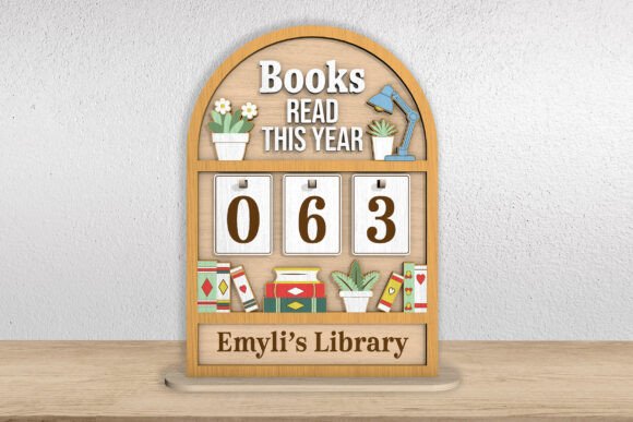 Books Read This Year SVG Layered Library Tracker