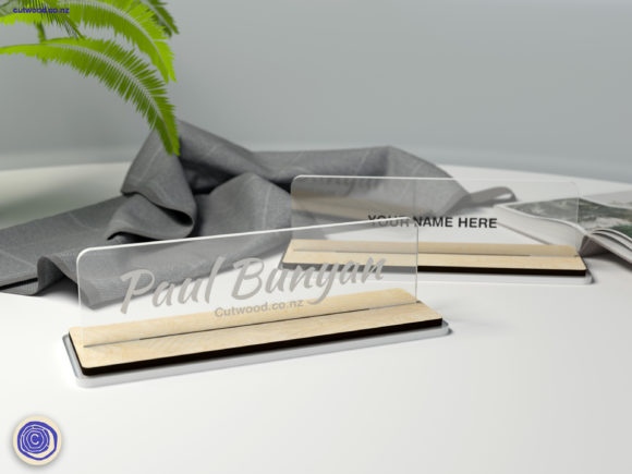 Desk Name Plate Laser-Cut Template