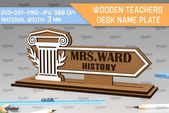 History Name Plate Laser Cut SVG Bundle