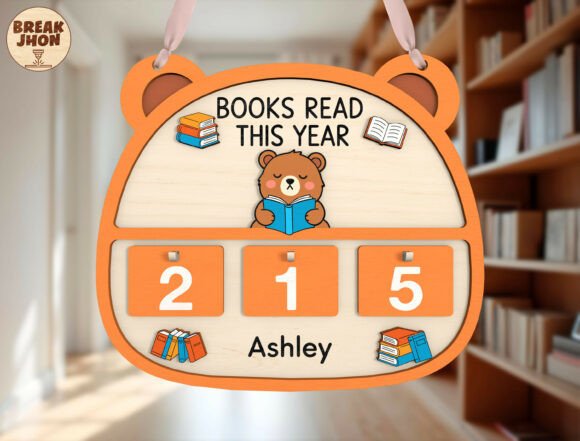 Personalized Bear Reading Tracker