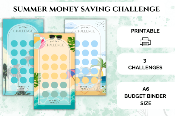 Summer Money Saving Challenges Printable Bundle