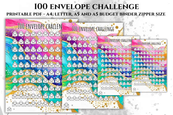 100 Envelope Money Saving Challenge Printable Bundle