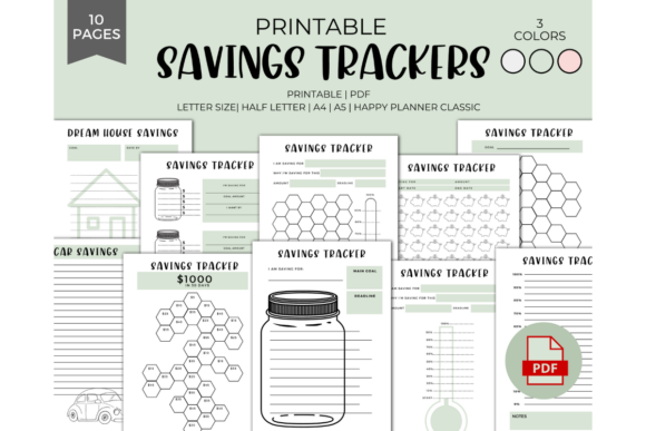 Savings Tracker Printables Bundle