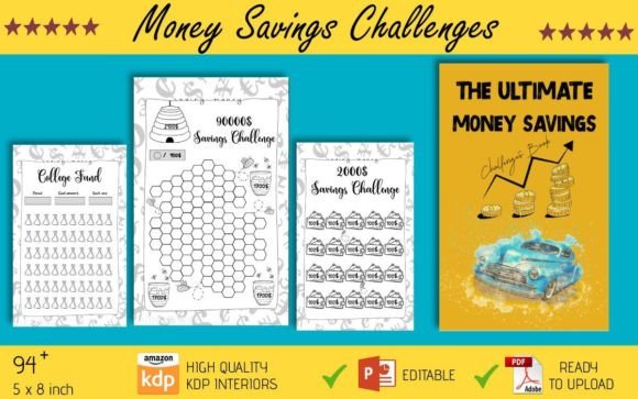 Ultimate Money Saving Challenges Tracker Book