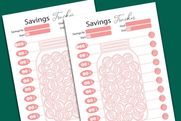 Pink Savings Tracker Printable