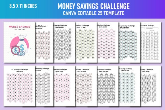 Editable Money Savings Challenge Bundle