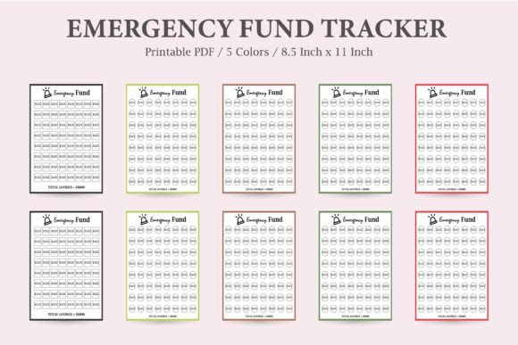 6000 Emergency Fund Savings Challenge Tracker