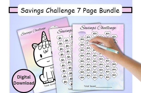 Cute Savings Challenge Printable