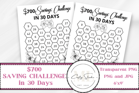 30-Day $700 Savings Challenge Printable Sheet
