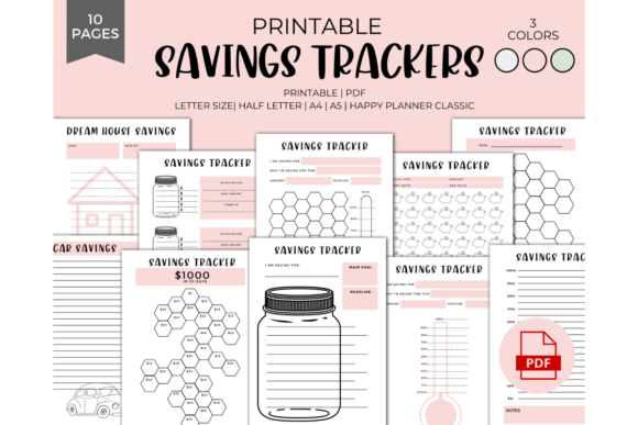 Savings Tracker Bundle Printable Set