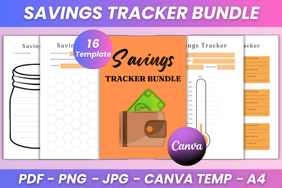 Editable Savings Tracker Bundle Templates