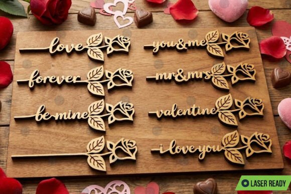 Personalized Rose SVG Bundle for Cutting Machines