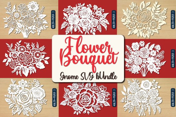 Intricate Flower Bouquet Paper Cut Design